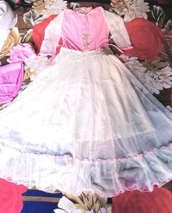 Pink &amp; Cream Embellished Dress