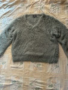 Fluffy Knit V-Neck Sweater