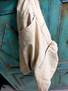 Khaki linen Cargo Shorts h&amp;m