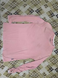 Round Neck Peach Color Shirt