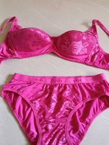 Pink Bra and Panty Set