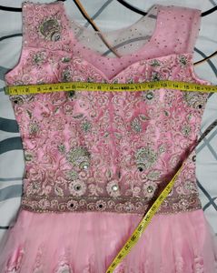 Stunning Pink Embroidered Ethnic Gown