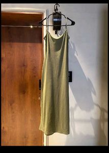 Olive Green Slip Dress