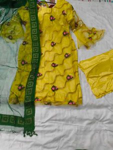 Yellow Kurta Set with Dupatta
