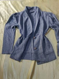 Stylish Grey and rose Casual woolen Blazer