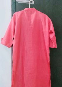 Coral Kurta with Button