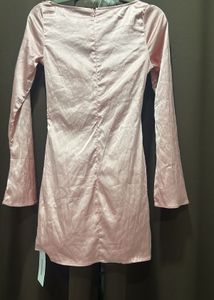 Satin Pink Mini Dress