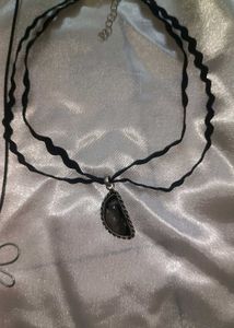 victorian goth moon necklace