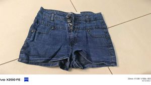 High-Waisted Denim Shorts