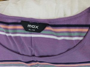 Max XL Striped Purple T-Shirt