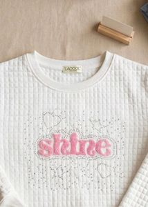 Quilted "Shine" Sweatshirt