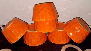 Vibrant Orange Decorative Cups Set