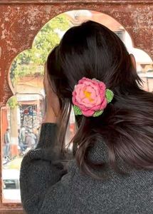 Cute Pink Flower Hair Clip
