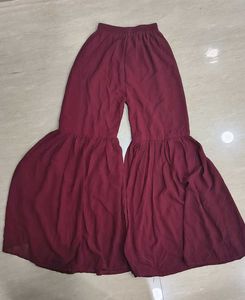 Maroon Kurta set with Sharara