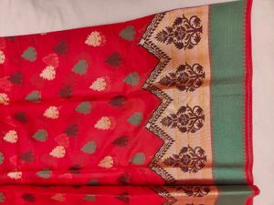 Banarasi Red Saree with Golden Border