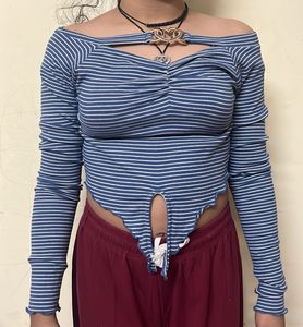 Striped Off-Shoulder Top
