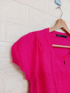 Hot Pink Short Sleeve Top