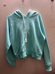 Mint Green Cropped Hoodie