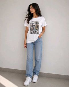 Graphic Print Skeleton T-Shirt