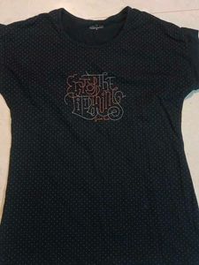 Black Graphic Print T-Shirt