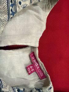 Blue White Printed Kurta Set