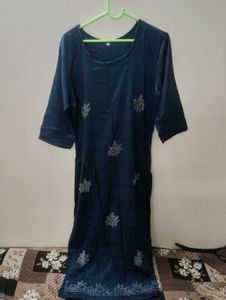 Elegant Blue Embroidered Kurta