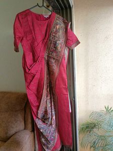Super classy Indo Western saree jumpsuit.