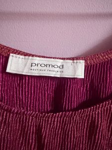 Promod Crinkle Metallic Top