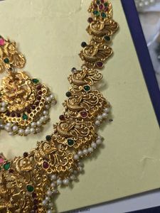 Intricate Gold Plated Necklace &amp; Earring Set