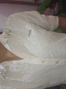 Pearl Embellished White Blouse