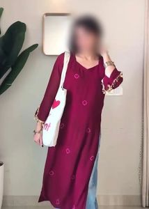 Maroon Kurta Set with Palazzo Pants