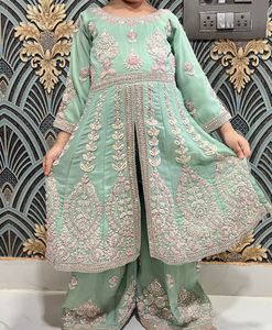 Beautiful Embellished Mint Green Kurta Set