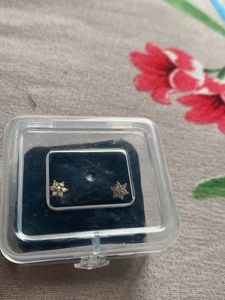 Gold Flower Stud Earrings