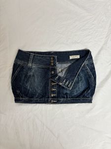 Y2k Micro Mini Denim Skirt