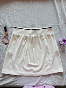white tennis skirt
