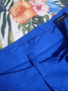 Vibrant Blue Tie-Waist Shorts