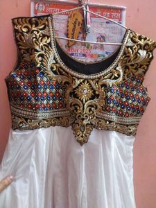 White Anarkali Dress new