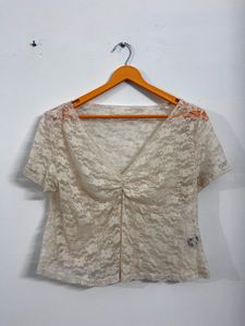 Lace Short Sleeve Top