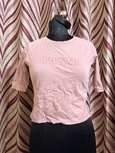 Women's Pink "POWER" Graphic T-Shirt