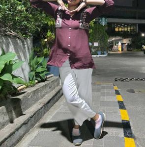 Stylish Teal with green short Kurta comb