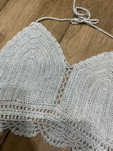 Crochet Halter Neck Crop Top