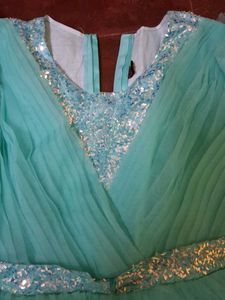 Stunning Teal Gown with Sequins
