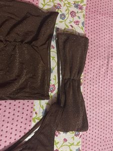 Sparkly Brown Bikini Set