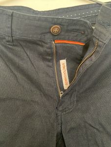 Navy Blue Straight Fit Pants