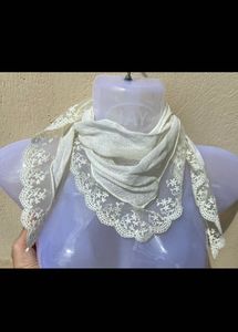Lace Trim Scarf