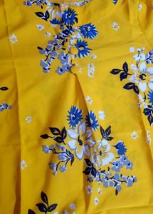 Yellow Floral Bell Sleeve Top