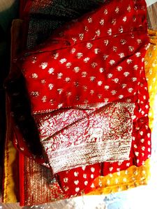 Red Yellow Saree blouse size 44 fix rate