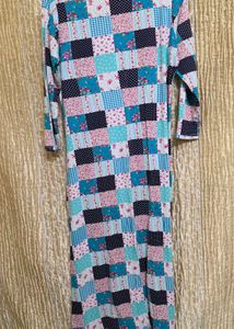 Patchwork Print Long Kurta
