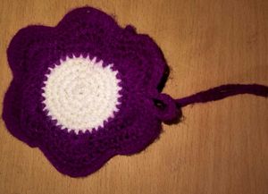 Crochet lipbalm holder  +pouch +flower keychains