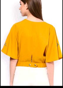 Mustard V-Neck Top